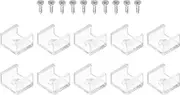 Boxonly LED Strip Light Clips 30Pcs Mounting Bracket Fixing Clips Plastic Clamp Holders with Screws for 10mm Neon RGB Light Cable Ribbon Clear
