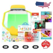 Creative Sensory Play Bundle with Colorful Jar & Eco-Friendly Light-Up Cubes