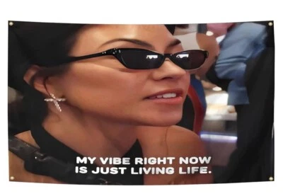 My Vibe Right Now is Just Living Life Aesthetic Style Tapestry 3X5ft Wall Decor