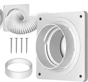 Dryer Hose Connector,Vent Hose Connector Kit - Hose Extension Connector Vent Adapter Quick Connect & Disconnect for Wall Exhaust Vent, Reduce Energy Consumption