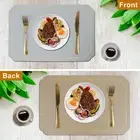 Dining Table Mats Placemats Set of 6 Washable Faux Leather Heat Resistant WS