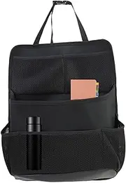 Car Seat Back Storage Bag,Behind Seat Car Organizer Attachment Tissue Box - Washable Adjustable Automotive Storage for Phones, Sunglasses