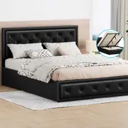 ALFORDSON Bed Frame Double Size Gas Lift Storage Mattress Base Leather DIANA