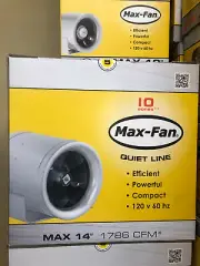 Can Fan Max Fan 14" Inline exhaust blower ventilation hydro scrubber (1786 CFM)