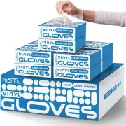 Clear Vinyl Disposable Gloves - Food Safe Cooking and Household Cleaning Gloves