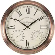 Outside in Mollington Wall Clock & Thermometer 15