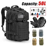 Military Tactical Backpack 45L Large Army 3 Day Assault Pack Molle Bag Rucksack