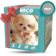 Nico Robot Dog, My Realistic Robot Puppy Doll, Cute Interactive Plush Toy That Acts Like a Real Puppy White