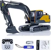 wheelfun 1:14 Double E RC Excavator Model for E010 EC160E Full Alloy Metal RC Engineering Digger Vehicle Motor ESC Servo Light