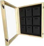 Medals Display Case, Shadow Box Frame Organizer with Hanging Holes for Football Badge