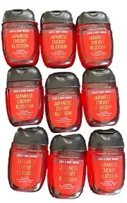 Bath & Body Works Pockbac Hand Sanitizers JAPANESE CHERRY BLOSSOM 9 Pack