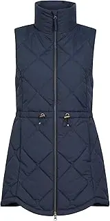 [Mountain Warehouse] Rye Womens Long Quilted Gilet - Lightweight Isotherm Water-Resistant Sleaveless Jacket - Spring, Summer Camping, Outdoors, Travelling & Hiking