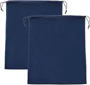 [uxcell] 2 Pack Dust Bags for Handbags, 12.6x15.8 Cotton Drawstring Storage Pouch Bag Dust Cover Storage Bags for Purses Shoes Boots Daily Travel Storage, Navy