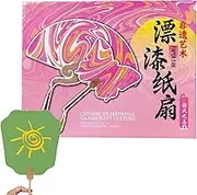 Handheld Lacquer Fan - Colorful Handheld Fan - Reusable Cooling Accessories, Portable Art Supplies for Party, Wedding, Church