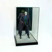 1/4 Scale Comic Figurine Display Case 20" Tall All Glass Black Sport Moulding