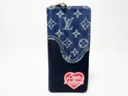 Louis Vuitton Denim Taurillon Leather Zippy Wallet Vertical Zipper Long M81107