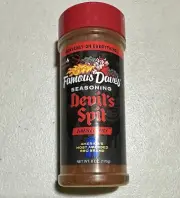 1 Bottle Famous Dave’s Devil Spit Seasoning 6oz Expiration 2/8/26