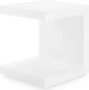 Tea Table End Side BUNGALOW 5 ESSENTIAL Modern Contemporary Angular White