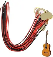 Totority Compact Brass Piezo Pickup Set Piezo Disc Elements Acoustic Pickup Transducer Pre- Versatile