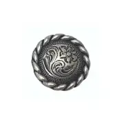 4 Pack Flower Screw Back Conchos - 5/8"