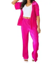 Very J low key perfect plisse set size 2X