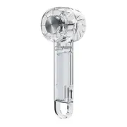 Transparent White 2000mAh 3 Speed Portable USB Mini Handheld Fan Ice Compress Outdoor Mountaineering Buckle Pocket Fan