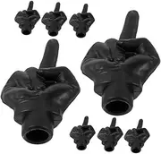 MOLUCKFU 8pcs Valve Cap Tires Tire Pressure Caps Off Road Accessories Automotive Exterior Accessories Valve Stem Covers Black Plastic