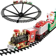 Electric Christmas Train Set Around the Tree Santa Claus Express Train for Christmas Tree Decoration