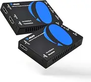 OREI HDMI Extender Over LAN by Single CAT6A/CAT7 Cable Uncompressed 1080p @ 60Hz with IR - Up to 196 Ft - Loop Out Function - Digital Full HD