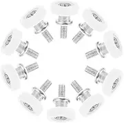 PartyKindom Bearing Pulley Roller for Refrigerator Appliance Wheels Sliding Door Pulleys 10pcs Stainless Steel Easy Glide