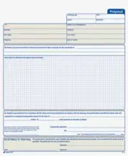 Proposal Form Book, 2-Part, Carbonless, 10.19 X 8.38 Inches, 50 Sets, White And