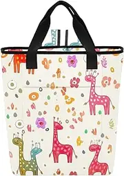 Insulated Lunch Bags for Women, Sunflowers Black White Checkered Insulated Reusable Grocery Bags 36 Cans Carry Out Cooling Backpack