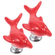 2pcs Dolphin Shaped Toilet Flush Button Assistant Tools Home Bathroom Toilet