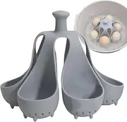 Silicone Egg Poacher Cups - Reusable Non-Stick Egg Cooking Molds, Food-Grade Egg Steamer Cups | High-Temperature Resistant Silicone Egg Cups, Dishwasher Safe Storage Rack for Kitchen, Stackable