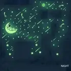 Decor Meteor Moon Stars Stickers Luminous Wall Stickers Glow In The Dark
