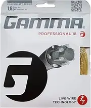 Gamma Sports Live Wire Tennis Racket String Multifilament Series- Softer Cushioned Feel for Exceptional Power and Greater Control That is Easy On The Arm - 16L, 17, or 18 Gauge (Natural)