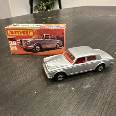 Matchbox No 39 Rolls Royce Silver Shadow In Original Box 1978