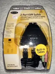 Belkin 2-Port KVM (F1DL102U) 2-Ports External KVM / audio switch USB