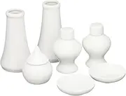 Kamidana no Sato Shinto Tool Set, Ceramic 7-Piece Set (Medium), White, Sakakitate: 3.5 inches (10.8 x 5.9 cm), Bottle (Heiji): 2.5 inches (8.1 x 5.1 cm), Polka Dot (Mizutama): 1.8 inches (5.5 x 5 cm), Plate (Sara): 2.5 x 2.6 inches (1.3 x 6.5 cm)