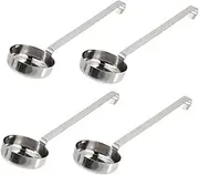 GAROZATION 4-pc Stainless Steel Ladle Set Pizza Sauce Spoon Measuring Spoon Soup Ladle Kitchen Tool for Cooking Serving