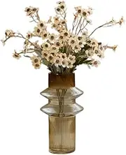 Faux Plum with Glass Vase Fake Flowers Simulation Flower Arrangement Indoor Hall Table Decoration Spring Summer Decoration
