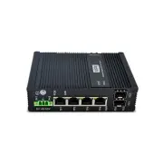 POE Industrial Switch 4 Port POE Gigabit RJ45 and 2 SFP Fiber Ports Unmanaged...