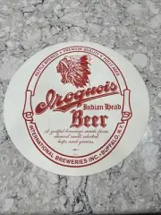 Vintage Iroquois Indian Head Beer Tray Liner two-sided NOS Buffalo NY