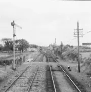 Station and signal post Ennis Co Clare Ireland Railway OLD PHOTO