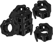 GANAZONO 6pcs Barbell Snap Clip Spring Clip Barbell Weightlifting Clips Weightlifting Accessories Barbell Safety Clips Barbell Lock Collars Barbell Clasp Weightlifting Bar Clamps Abs Black