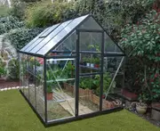 Maze Hybrid Walk in Polycarbonate Greenhouse (Grey) 6ft x 8ft