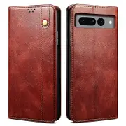 For Google Pixel 8 Phone Cover Waxy Crazy Horse Texture Leather Stand Wallet Case