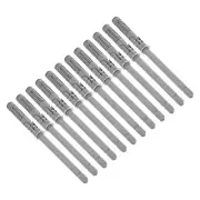 12 Pcs Floating Shelf Brackets, Metal Hidden Shelf 0.4" x 4" (Silver Tone)