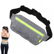 Unisex Belt Bag Waist Pack for Running Hiking Travel Workout Adjustable Strap-Grey