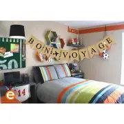 2 Sets Travel Themed Party Banner Dovetail Shape Decoration